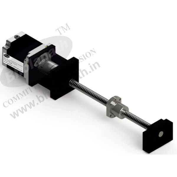 70 kg cm CAPTIVE BALL SCREW LINEAR ACTUATOR STEPPER MOTOR (5.5 Amp Motor)  PITCH M20x05 WITH 300 MM BALL SCREW Bholanath