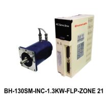 FLP ZONE 21 3 PHASE 1.3 KILOWATT AC SERVO  (130 mm Frame Size) INCLUDES MOTOR, WITH PULSE / ANALOG DRIVEN DRIVES  & 2500 INCREMENTAL OPTICAL ENCODER 