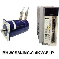 FLAME PROOF 3 PHASE 0.4 KILOWATT AC SERVO  (80 mm Frame Size) INCLUDES MOTOR, WITH PULSE / ANALOG DRIVEN DRIVES  & 2500 INCREMENTAL OPTICAL ENCODER 