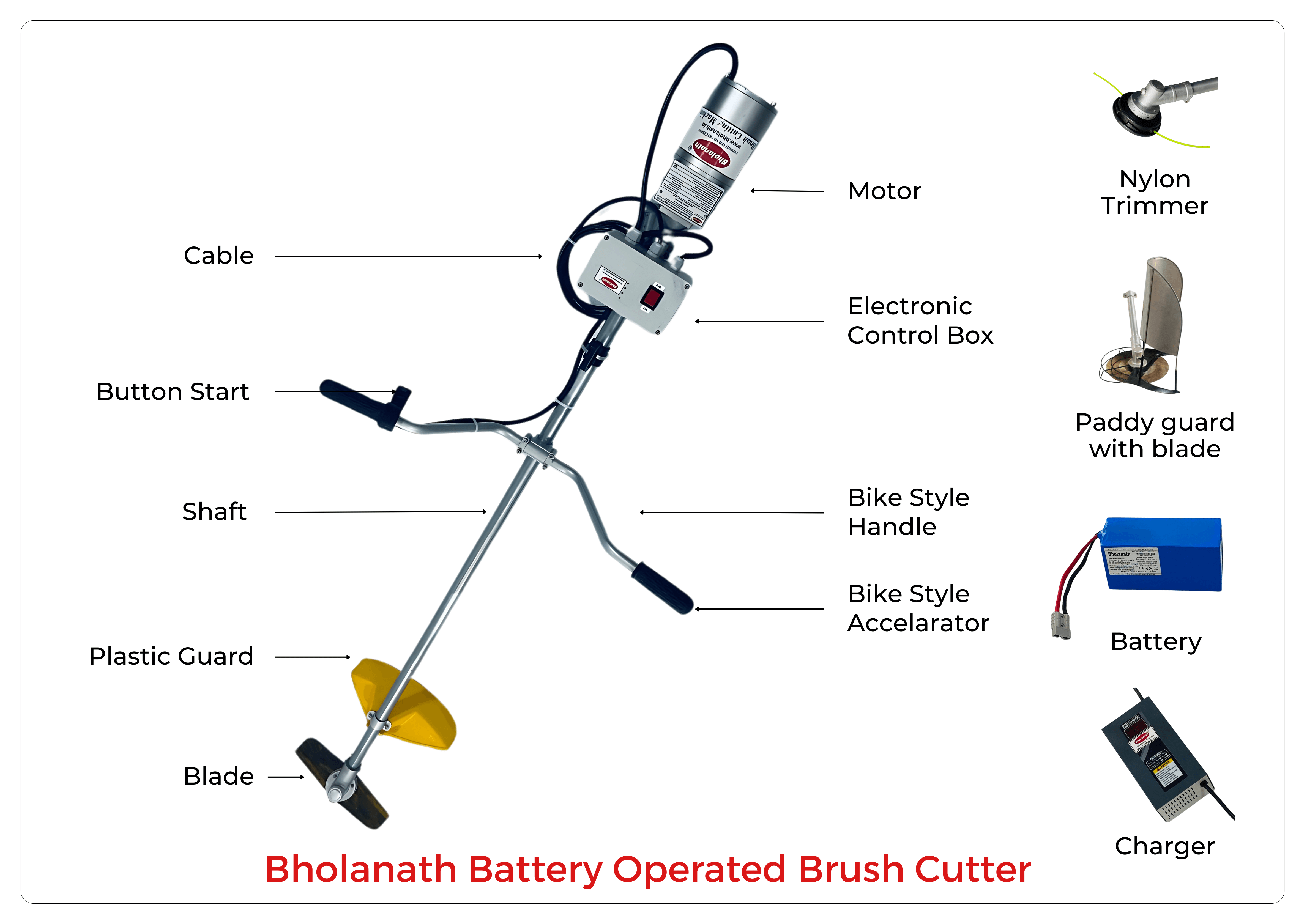 Battery Operated Brush Cutter Parts